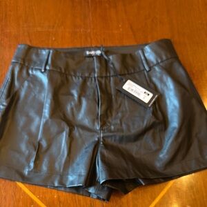 NWT David Lerner faux Leather Shorts